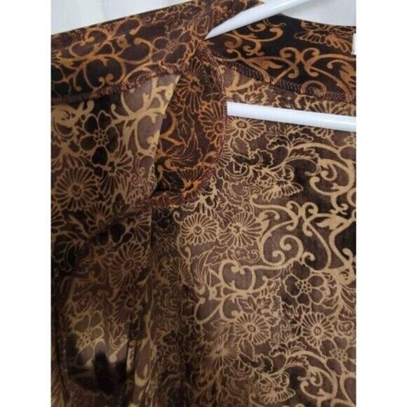 Draper's & Damon's Cardigan Blazer vtg Y2K XL Retro Open Kimono earth tones EUC - Picture 5 of 12